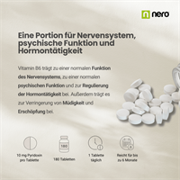 Nero Vitamin B6 Pyridoxin 10 mg (180 Tabletten)