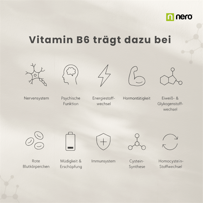 Nero Vitamin B6 Pyridoxin 10 mg (180 Tabletten)
