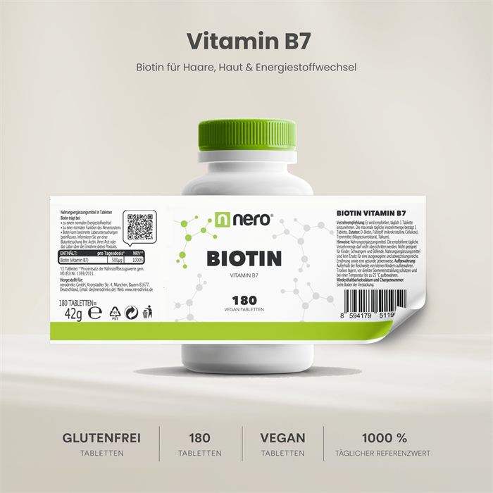 Nero Vitamin B7 Biotin 500 µg (180 Tabletten)