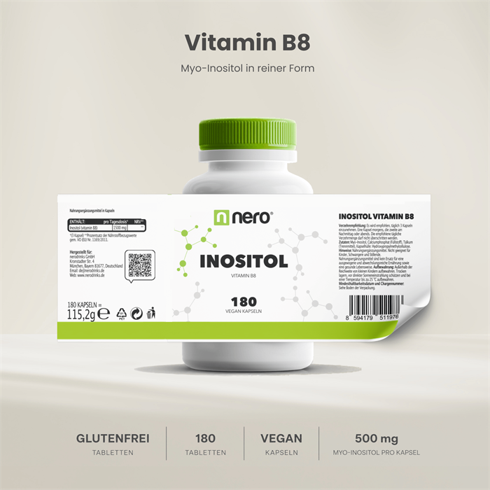 Nero Vitamin B8 Inositol 500 mg (180 Kapseln)